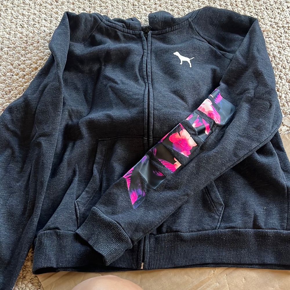 PINK grey sweater